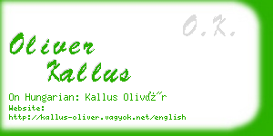 oliver kallus business card